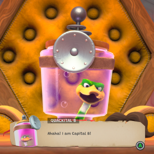 Yooka-Replaylee_Dr. Quack valtaistuimella Yooka-Replaylee_Dr. Quack valtaistuimella