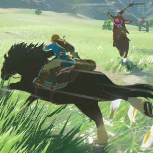The Legend of Zelda: Breath of the Wild Link ratsastaa