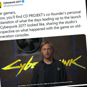 Kuvakaappaus Cyberpunk 2077:n Twitter-tililtä