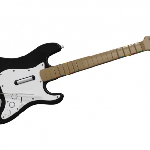 Rock Bandin kitara toimii Guitar Hero: Aerosmithissa