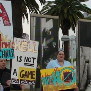 E3 2009: Uskovaisten protesti vain EA:n viraalimarkkinointia?