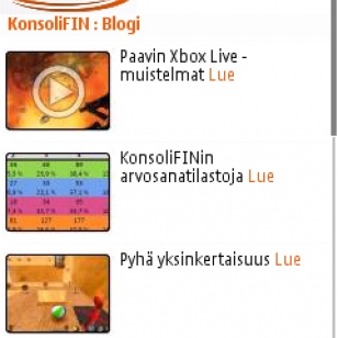 KonsoliFIN uutiset ja arvostelut matkapuhelimeesi