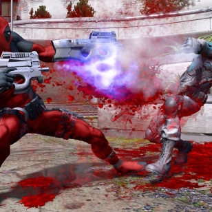 Deadpool-pelin uusissa kuvissa roiskitaan verta ja tavataan sarjakuvista tuttu rautanaama