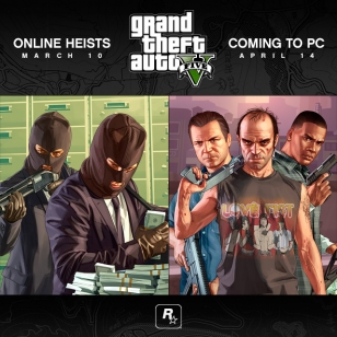 Grand Theft Auto V:n ryöstötehtävät tulossa maaliskuussa