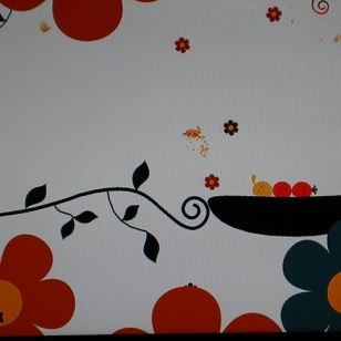 Locoroco (Kimmon kännykameralla kuvaama ruutu)