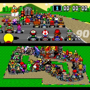 Super Mario Kart 101 kuskia Youtube pikseleitä