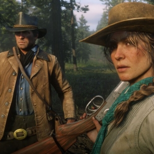 Red Dead Redemption 2 kaksi sankaria jylhän kuusiston