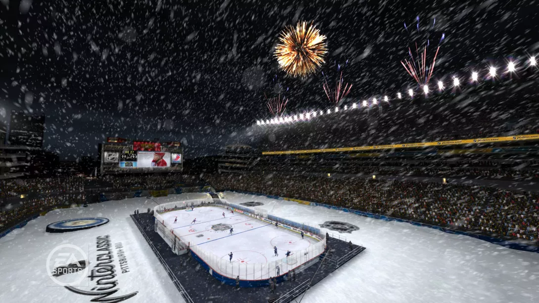 NHL 12, areena valmistautuu ottelun alkuun