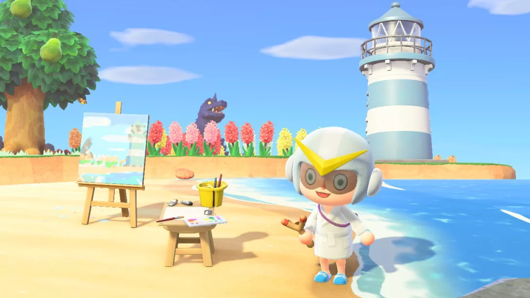 Animal Crossing: New Horizons majakka ja maalaus majakasta