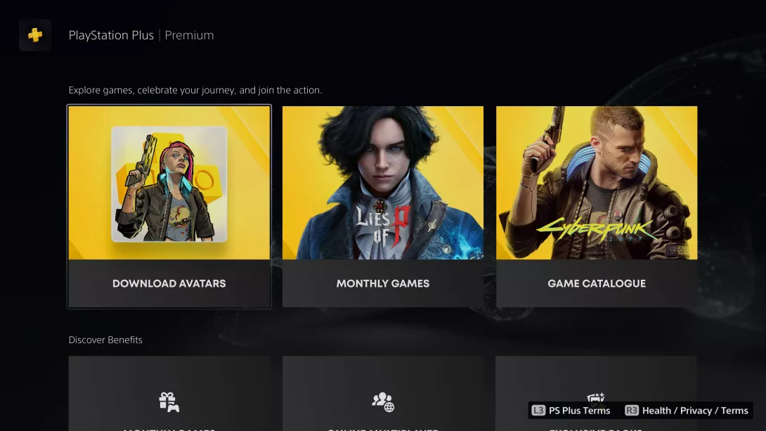 PS Plus 2025 – etusivu