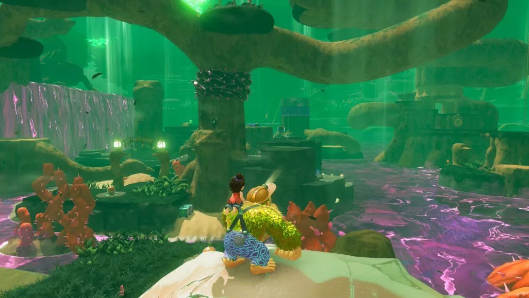Donkey Kong Bananza Forest Layer -maisemissa