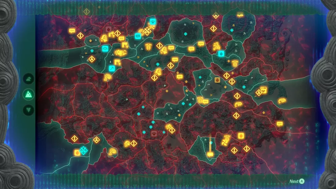 Hyrule Warriors: Age of Imprisonment karttanäkymä