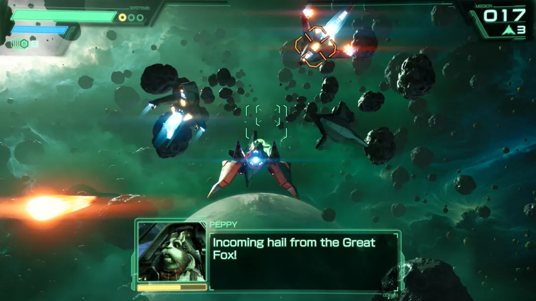 Star Fox Peppy huutelee