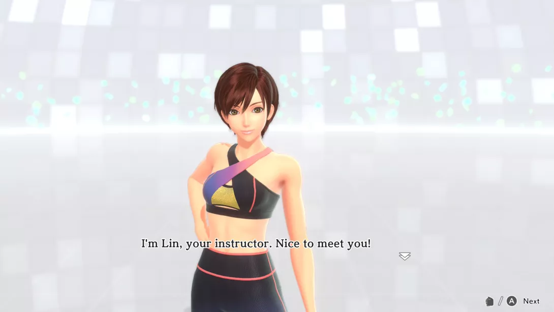 Fitness Boxing 3, a woman named Lin introduces herself, Switch 2