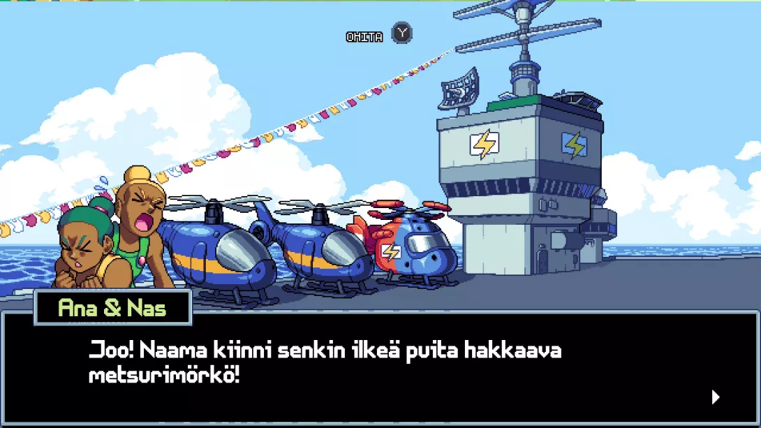 Choppa: Rescue Rivals - Kuvassa Ana ja Nas, heh heh