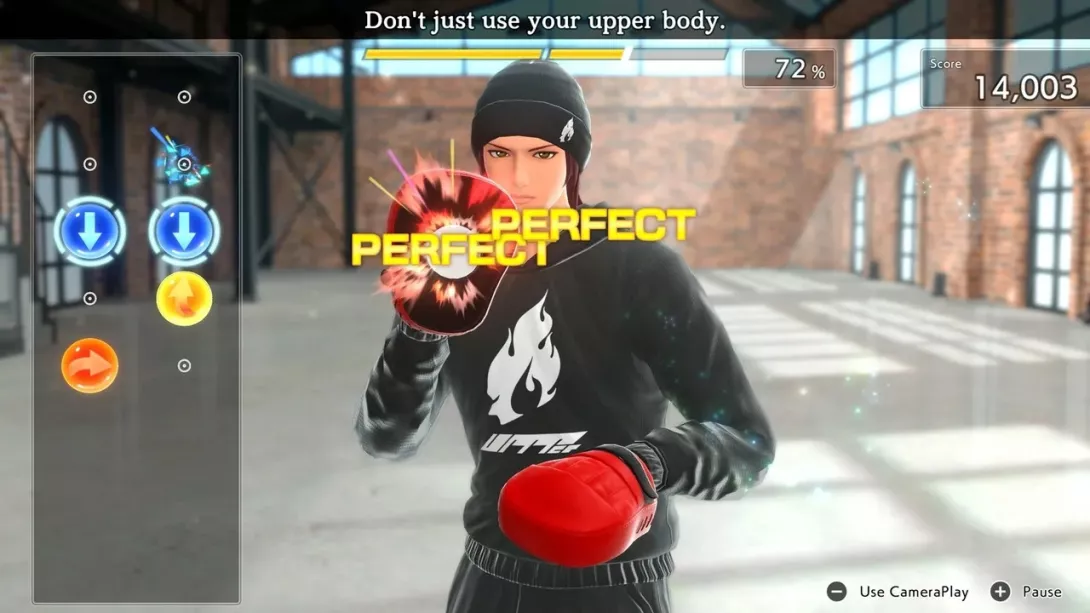Fitness Boxing 3, a man practising boxing, Switch 2