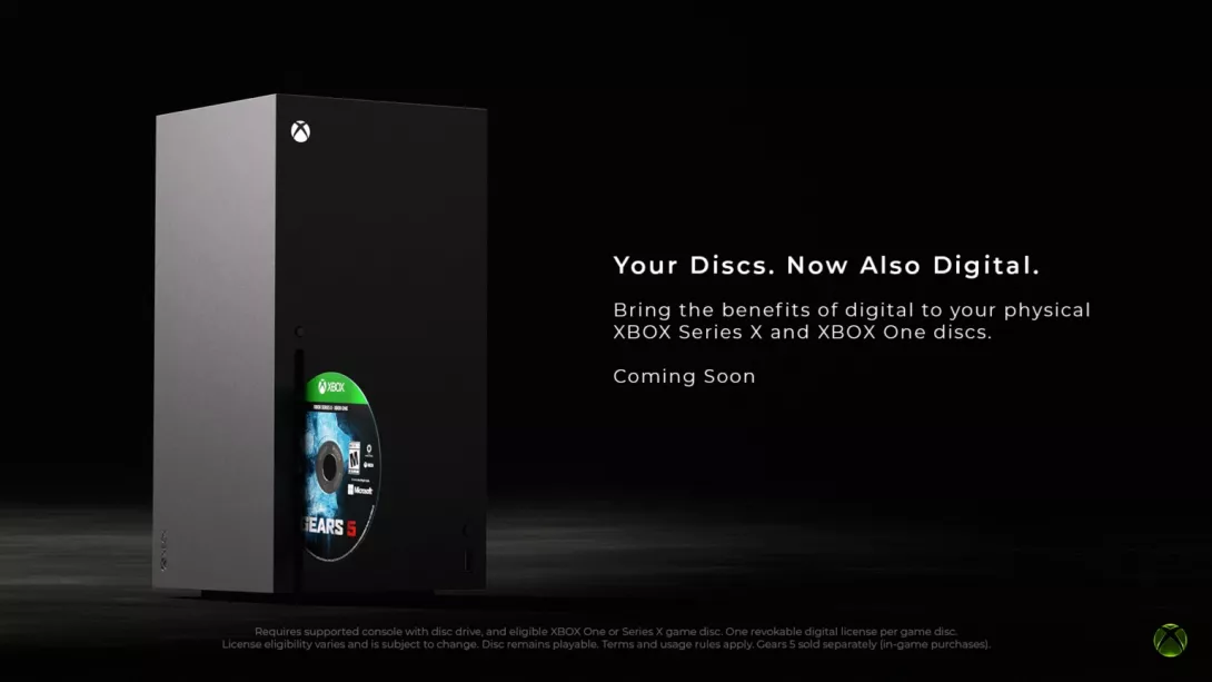 Xbox, disc to digital, peli, pelilisenssi, fyysinen media