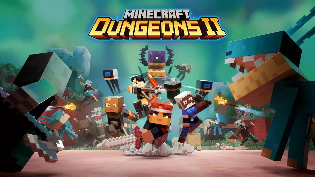 Minecraft Dungeons II -pelin otsikkokuva