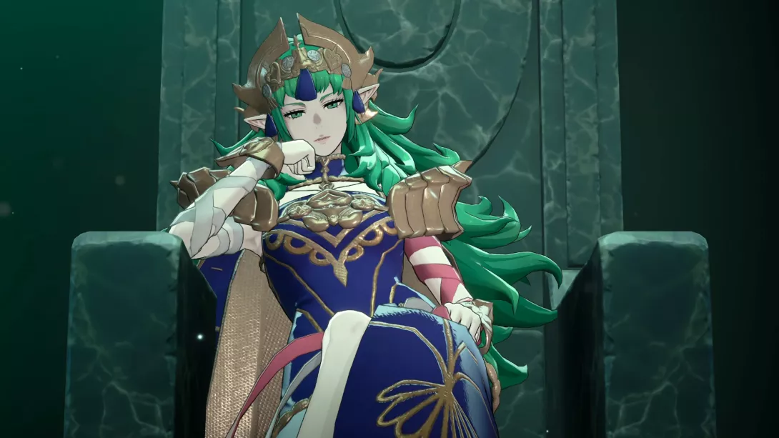 Fire Emblem Fortunes Weave - Sothis valtaistuimella