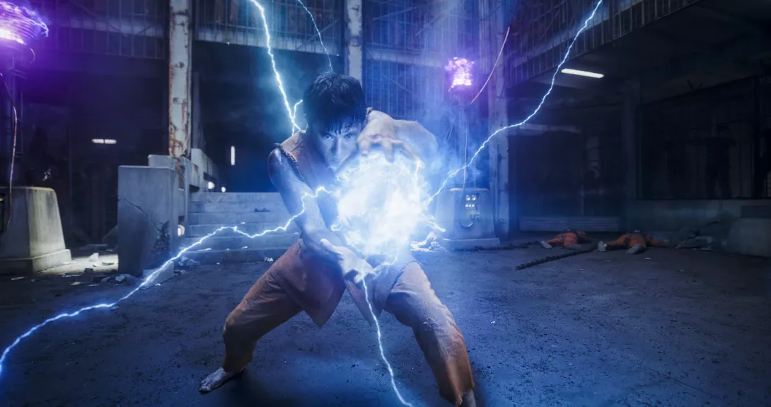Ryu pistää hadoukenilla Keniä nenään elokuvassa Street Fighter