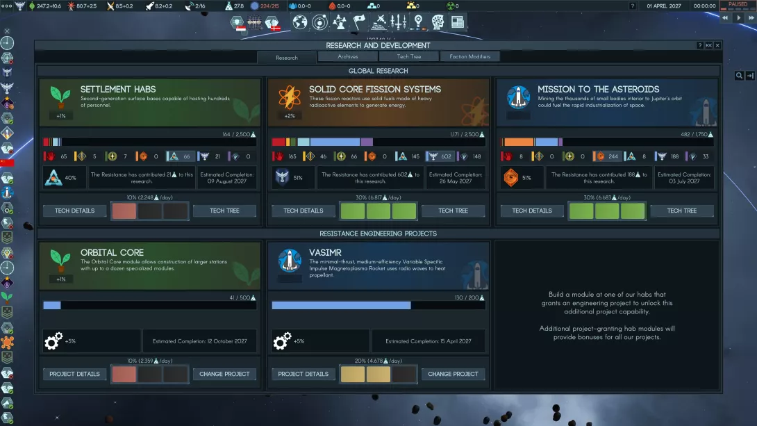Terra Invicta Technology