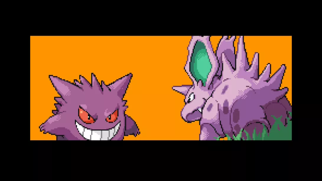 Pokémon LeafGreen Version – Gengar ja Nidoran alkuruudussa