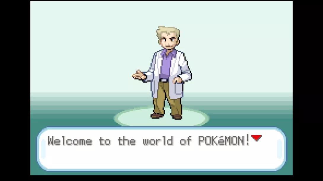 Pokémon LeafGreen Version – Professori Oak toivottaa tervetulleeksi