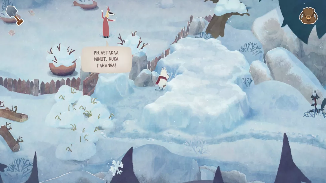 Moomintroll: Winter's Warmth Muumipeikko Talven taika Switch 2 Vilijonkka hädissään