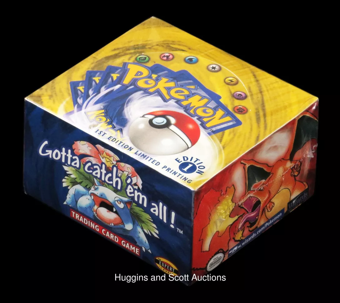 Pokémon kortteja avaamaton paketti huutokaupassa