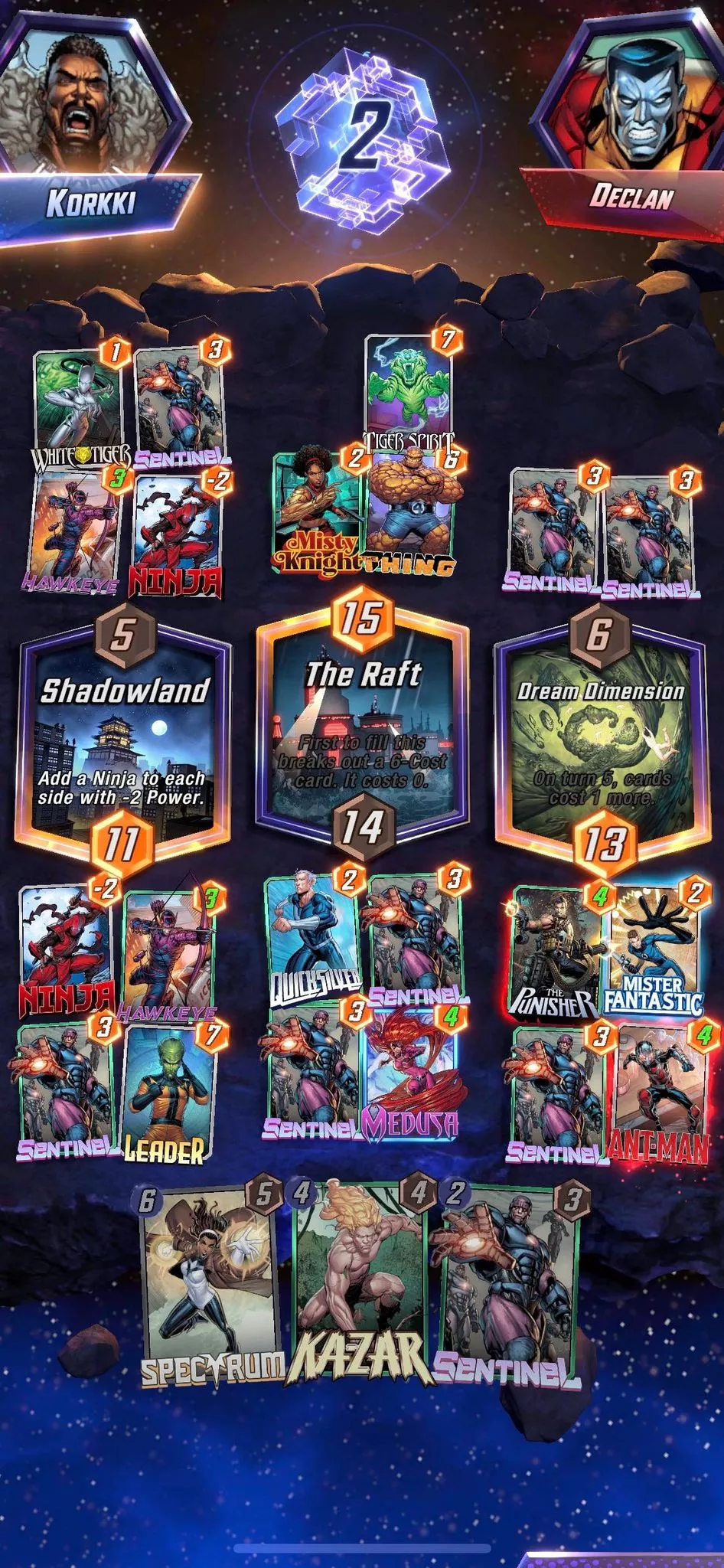Marvel Snap kaikki kortit