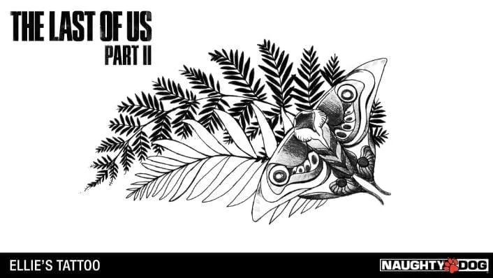 The Last of Us Part II Ellie tatuointi konseptitaide