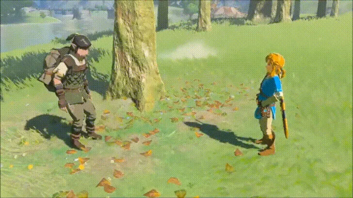 The Legend of Zelda: Breath of the Wild hassu giffi laatikosta päähän