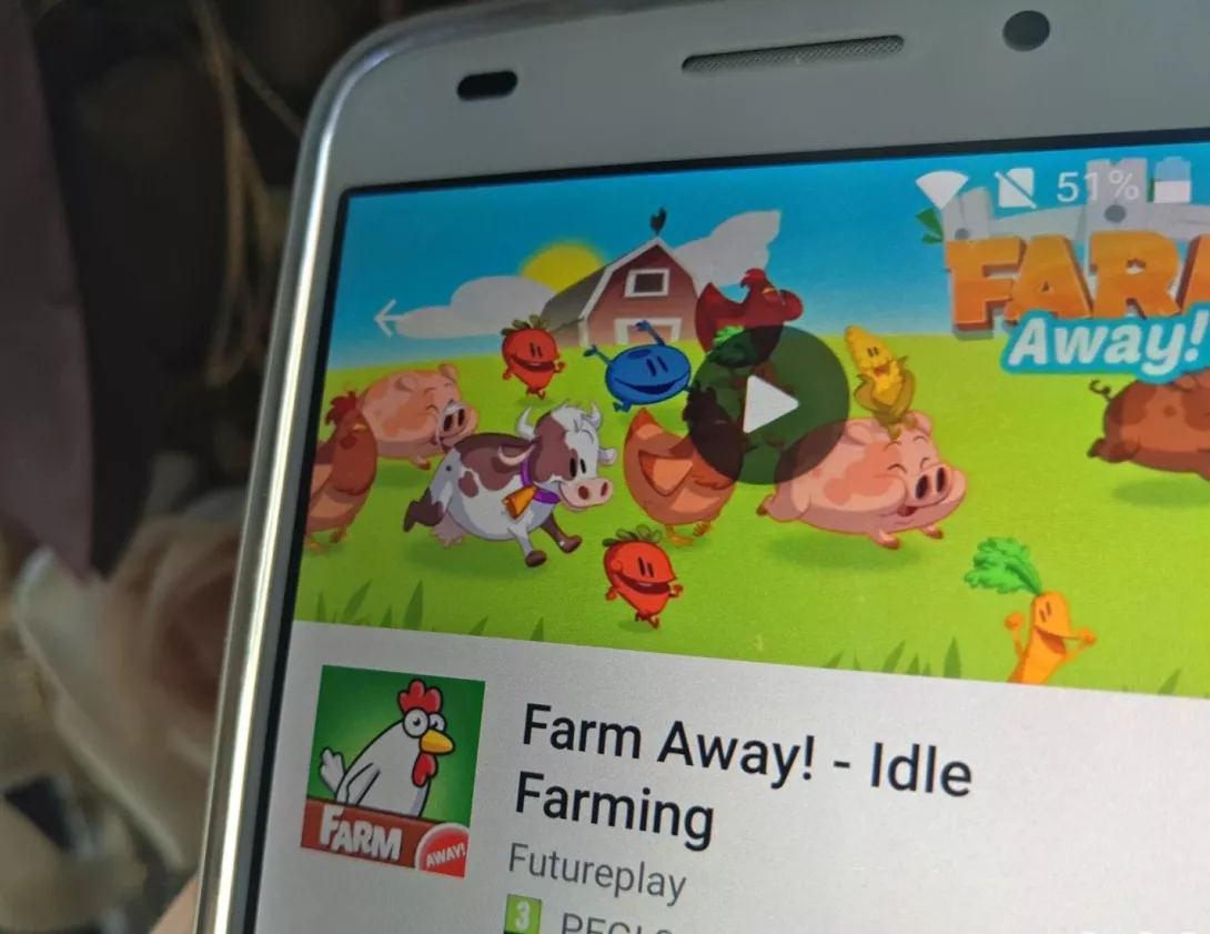 Mobiilipeli kännykän ruudulla