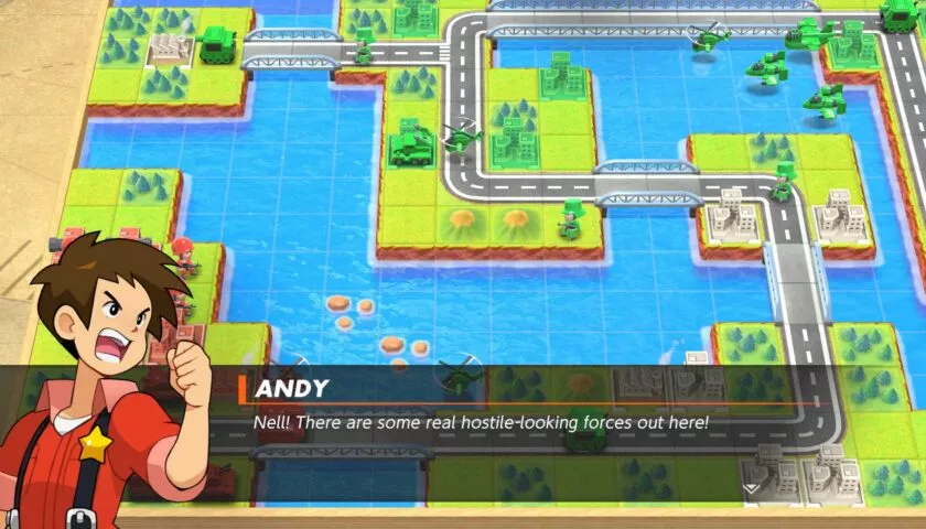advance wars 1+2: Re-Boot Camp_ Andya nakertaa vihamieliset yksiköt