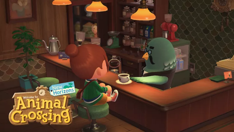 Animal Crossing New Horizons kahvilassa