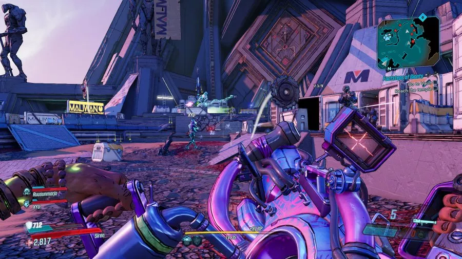 Borderlands 3 tämä sinko ampuu vihollisiin hakeutuvia sirkkeleitä.jpg