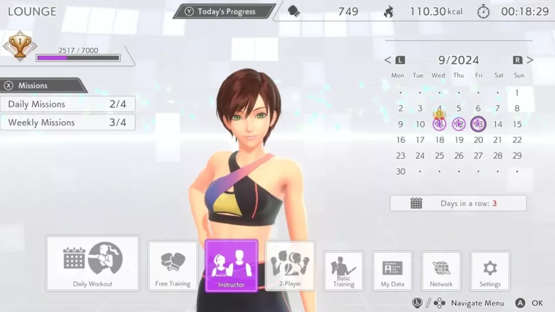 Fitness Boxing 3 Your Personal Trainer valikko.png
