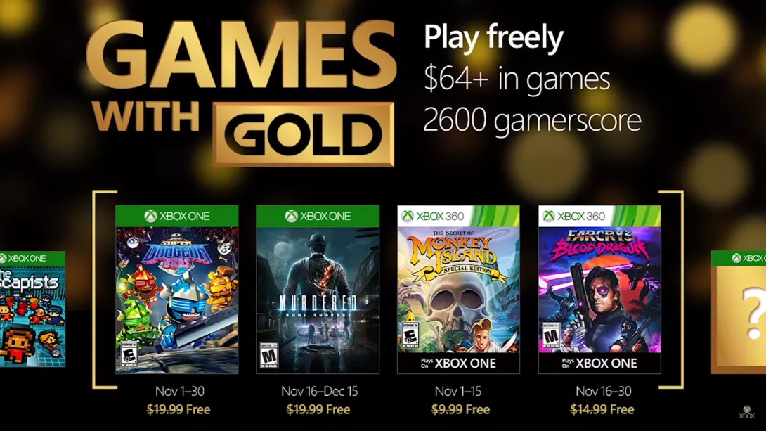 Games With Gold marraskuu