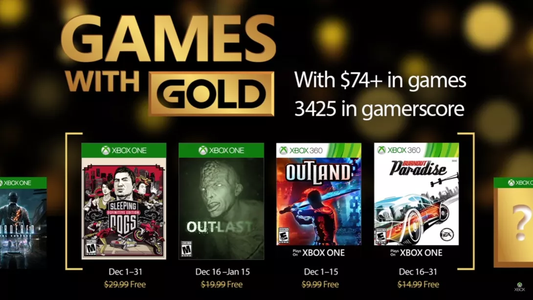 Games with Gold joulukuu