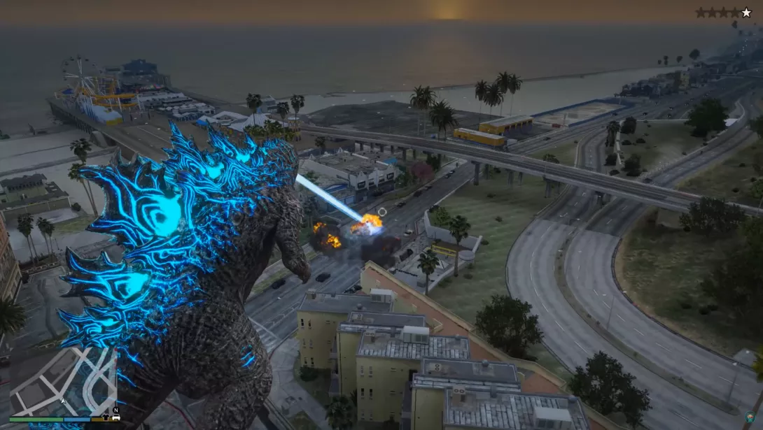 Godzilla Grand Theft Auto V modi