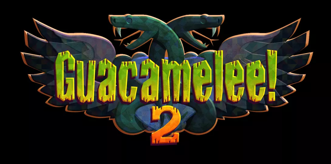 Guacemelee! 2 logo mustalla pohjalla