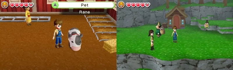 Harvest Moon Skytree Village rane-lehmä ja oma tönö