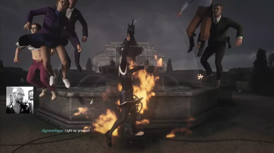 Hitman 3 propaanitankki perhepotretissa