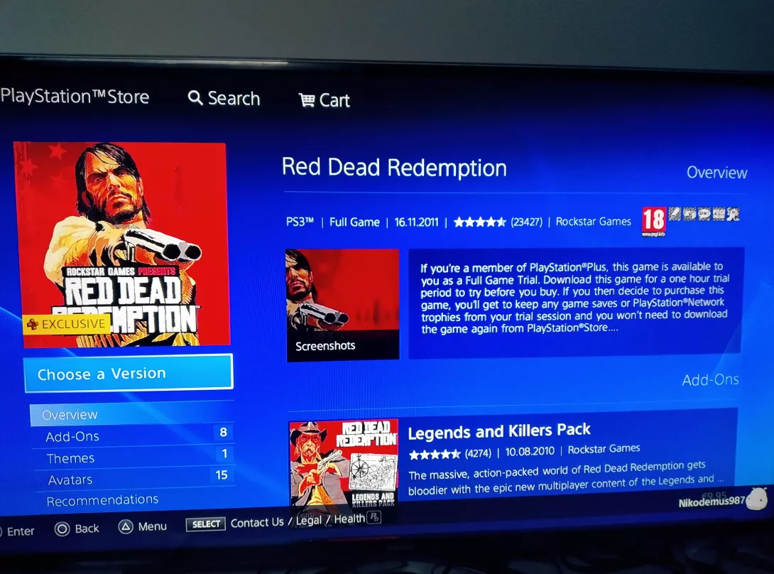 Red Dead Redemption PS3 Store 1