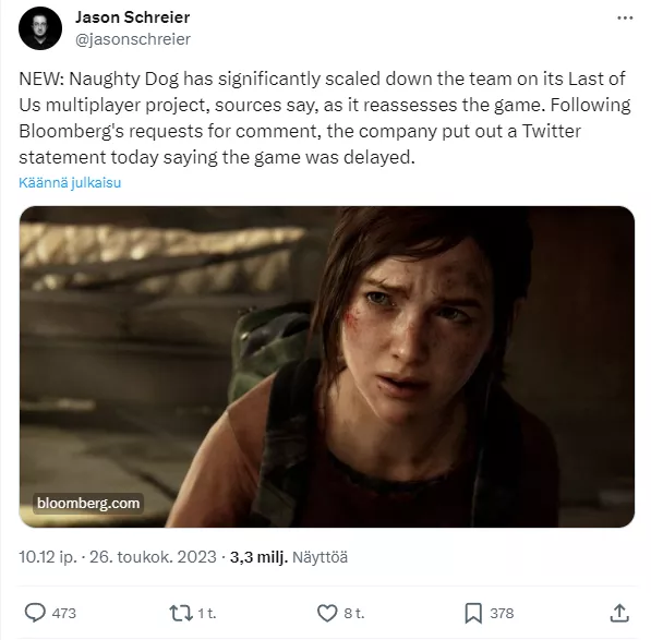 Jason Schreier Twitter X: The Last of Us Factions problems.png