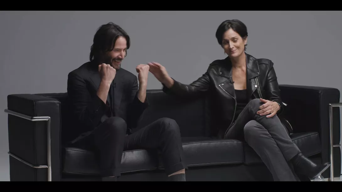 Keanu Reeves Carrie Ann Moss haastattelu Matrix