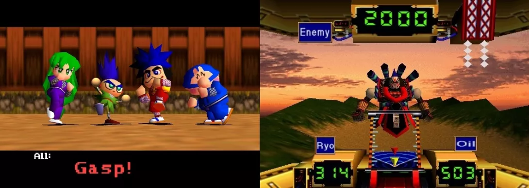 Mystical Ninja Starring Goemon Nintendo 64 kaikki hahmot ja taistelua