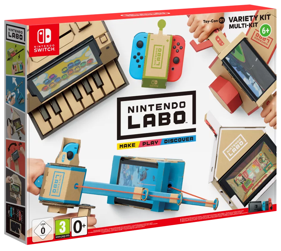 Nintendo Labo pahvia Switch ja leikkiä
