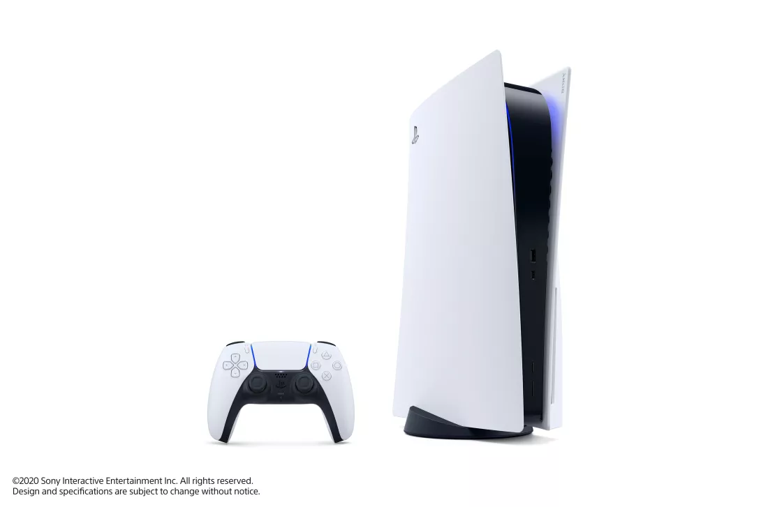 PS5 PlayStation 5 konsoli läskimalli ja DualSense-ohjain.jpg