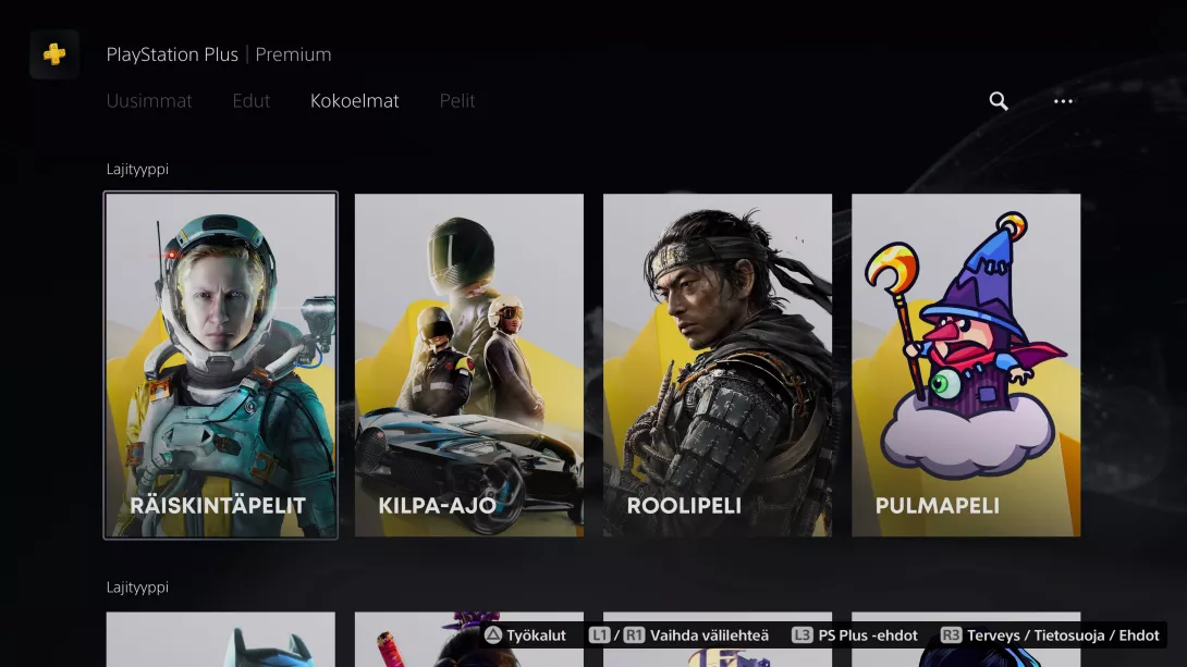 Playstation Plus Premium - Lajityypit